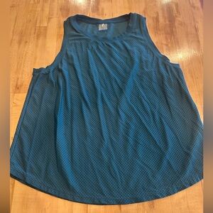Women's Calia Renew Textured Teal Green Workout Tank Top, XL